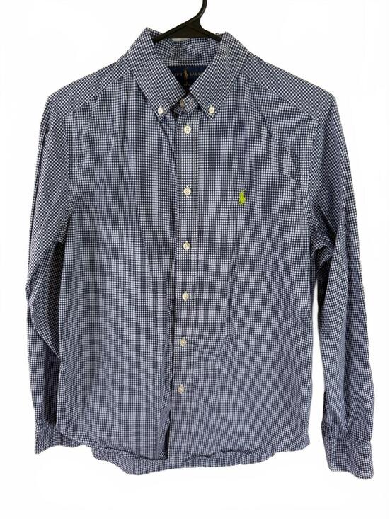 Ralph Lauren Other - Ralph Lauren Boys' Blue Checkered Button-Down Shirt Size L (14-16)